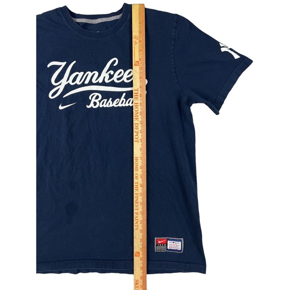 Yankees Baseball Nike Regular Fit Men Blue Short Sleeve Crew Neck T-Shirt Sz XL - Picture 2 of 6